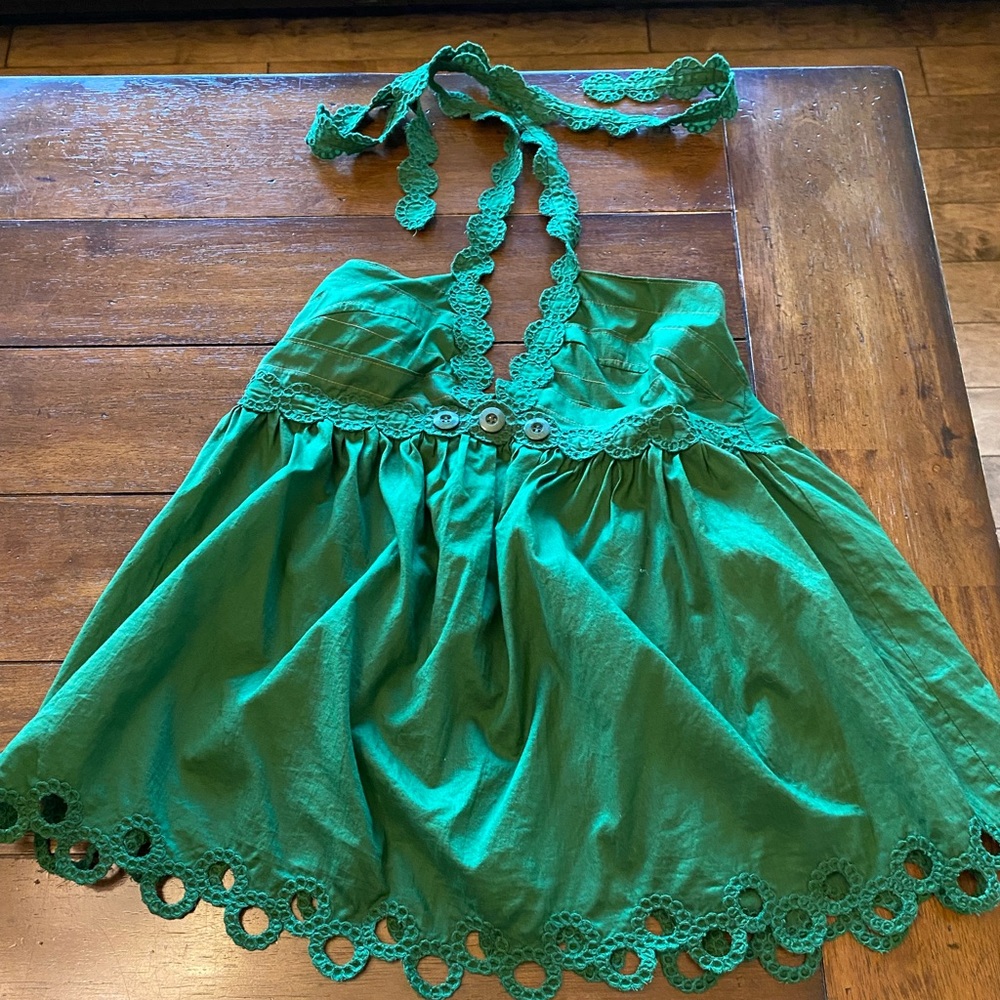 Green halter top extra small